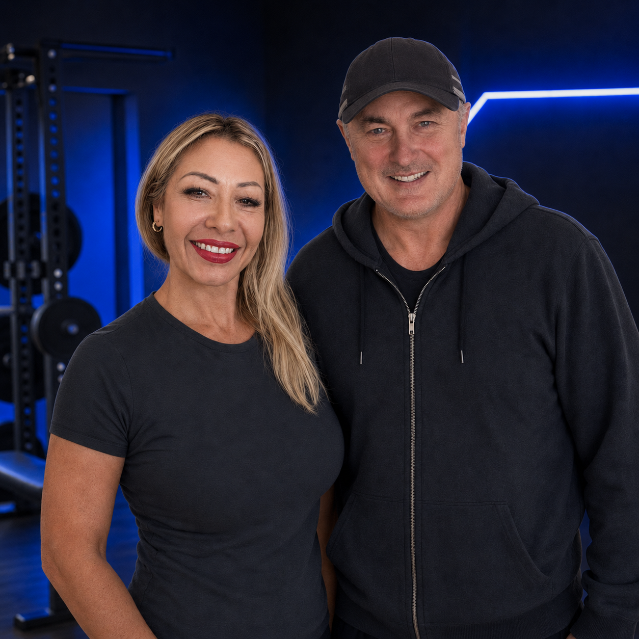 Jacqueline with Scott, a Minimalist Strength private coaching client, in the studio
